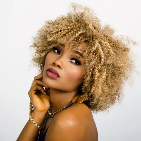 Golden curls styled out